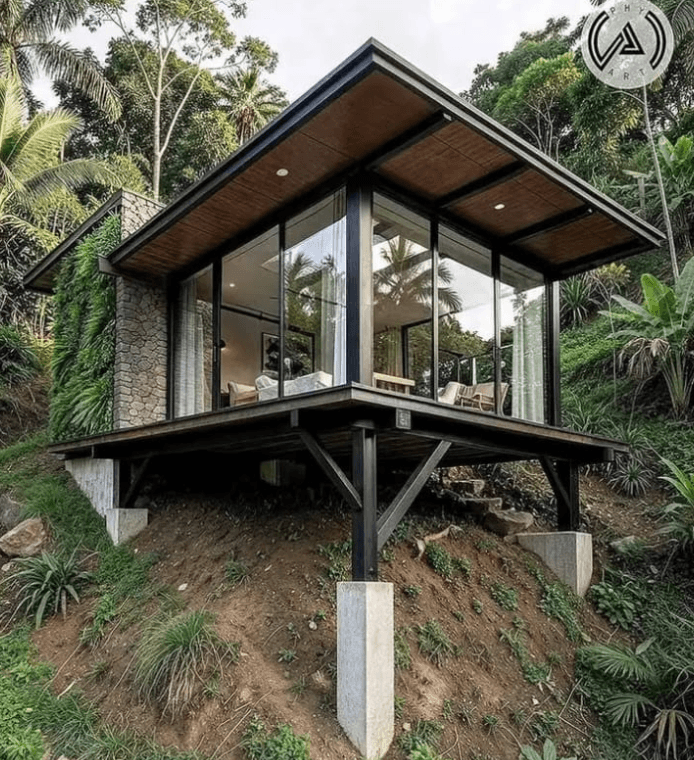 casa en la montaña